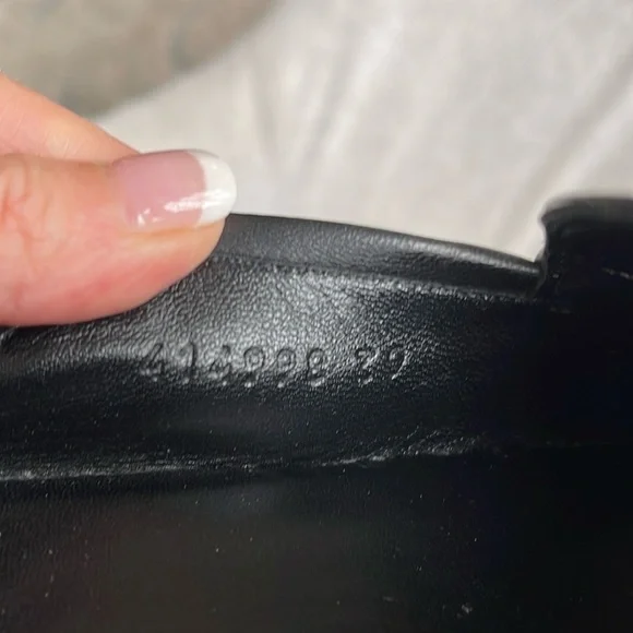 Gucci Brixton Black Leather Goldtone Horsebit Hardware Foldable Loafer Mule - Picture 10 of 15